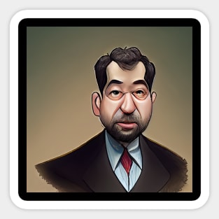 Daron Acemoglu Portrait | Cartoon Style Sticker